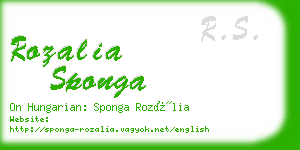 rozalia sponga business card